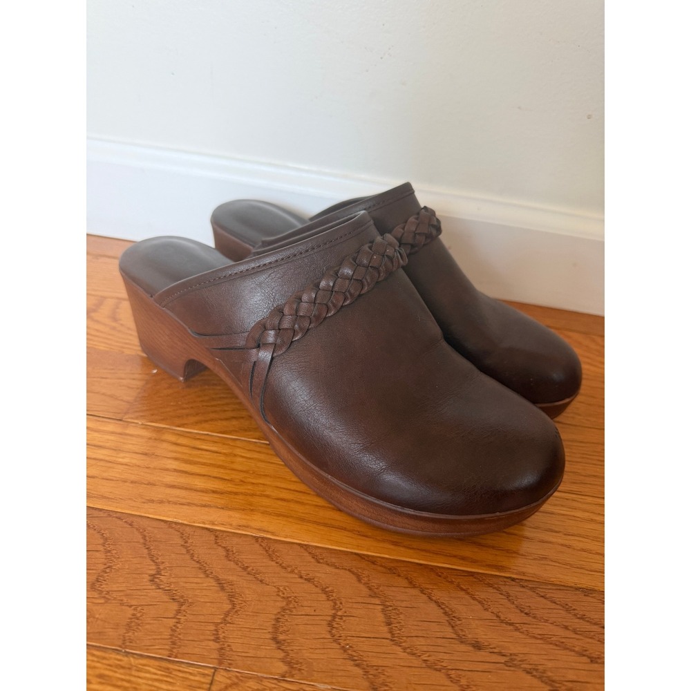 b.o.c. Born Concepts Journi Clog Women's Size 11M Brown Braided Strap Platform